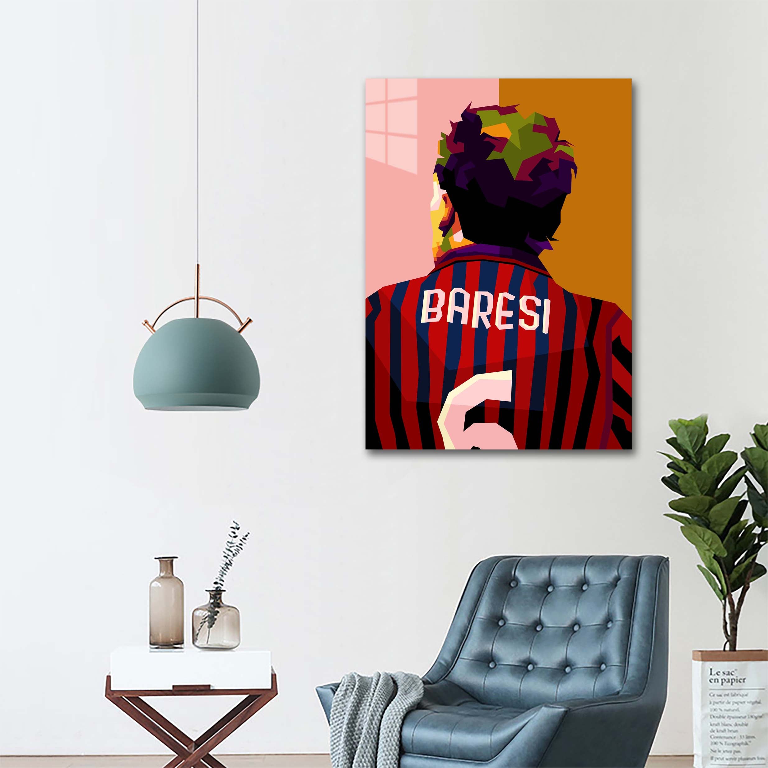 Legend football Franco Baresi in trending art