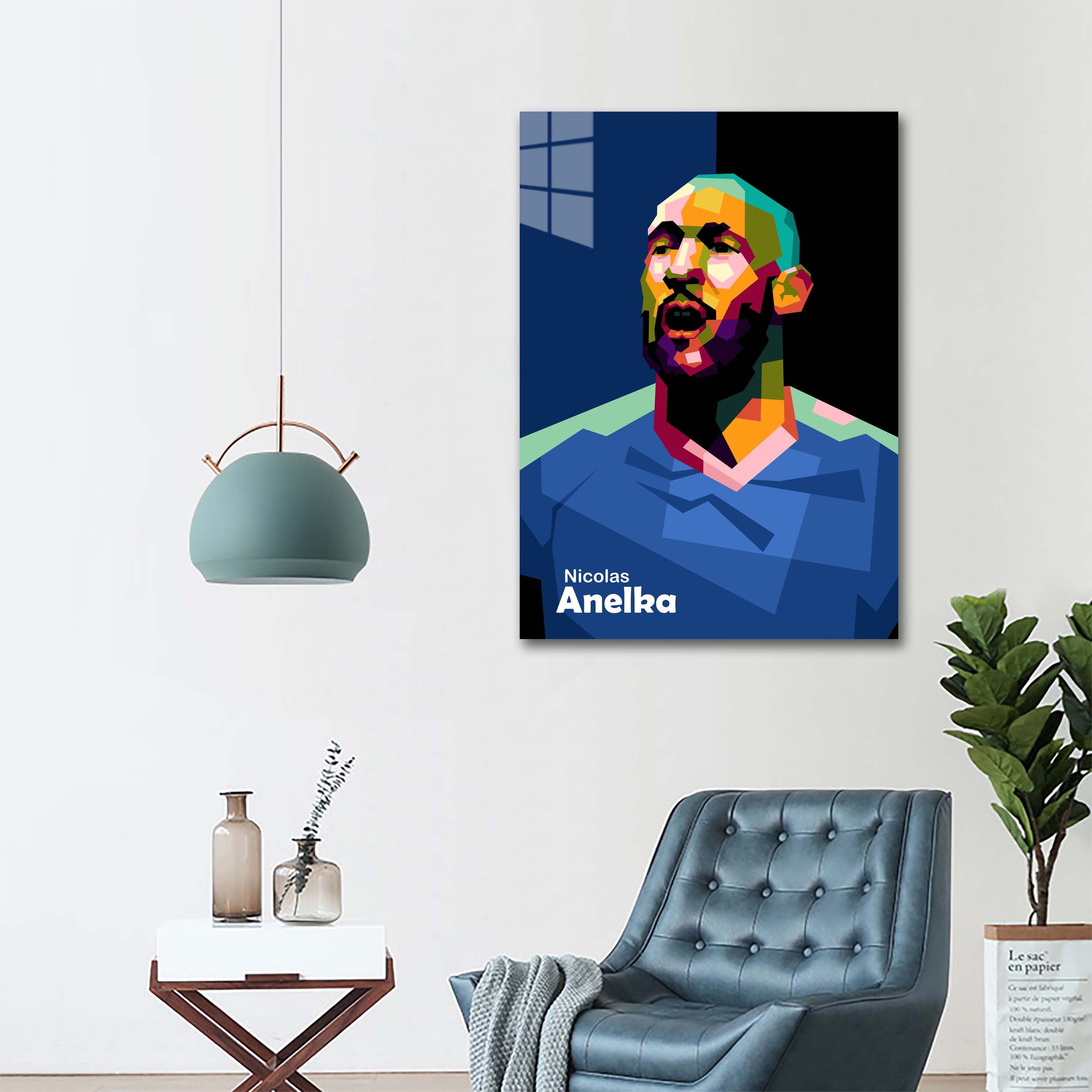 Legend football Nicolas Anelka in trending pop art