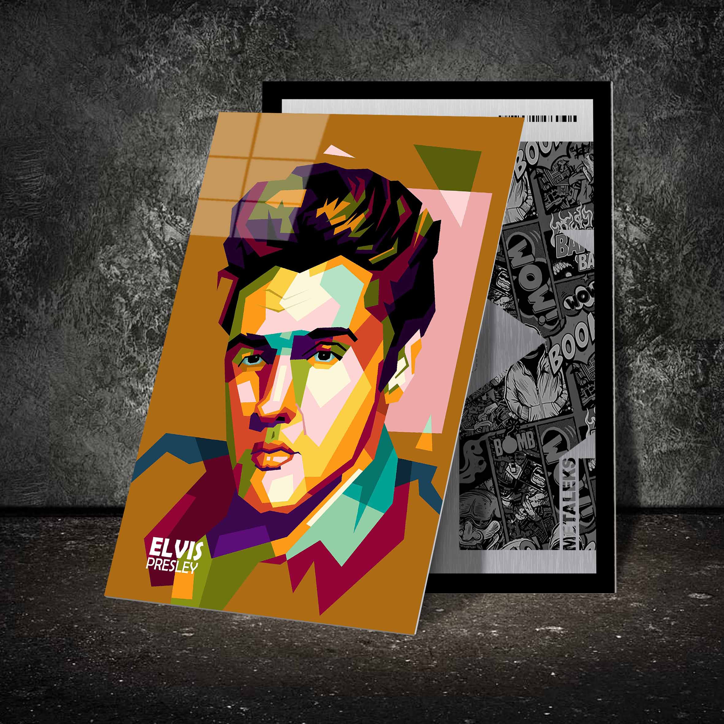 Legend singer Elvis Presley in wpap art