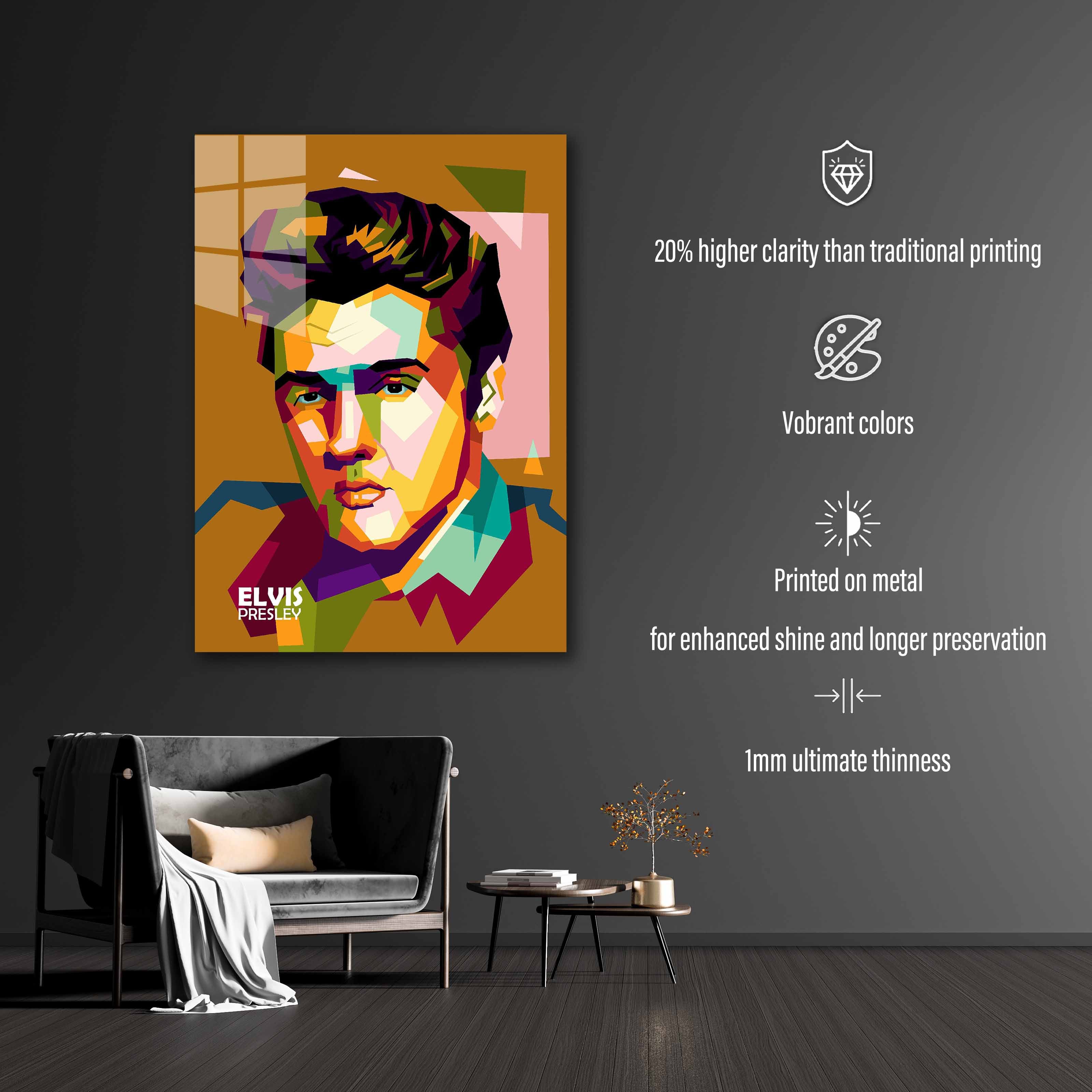 Legend singer Elvis Presley in wpap art