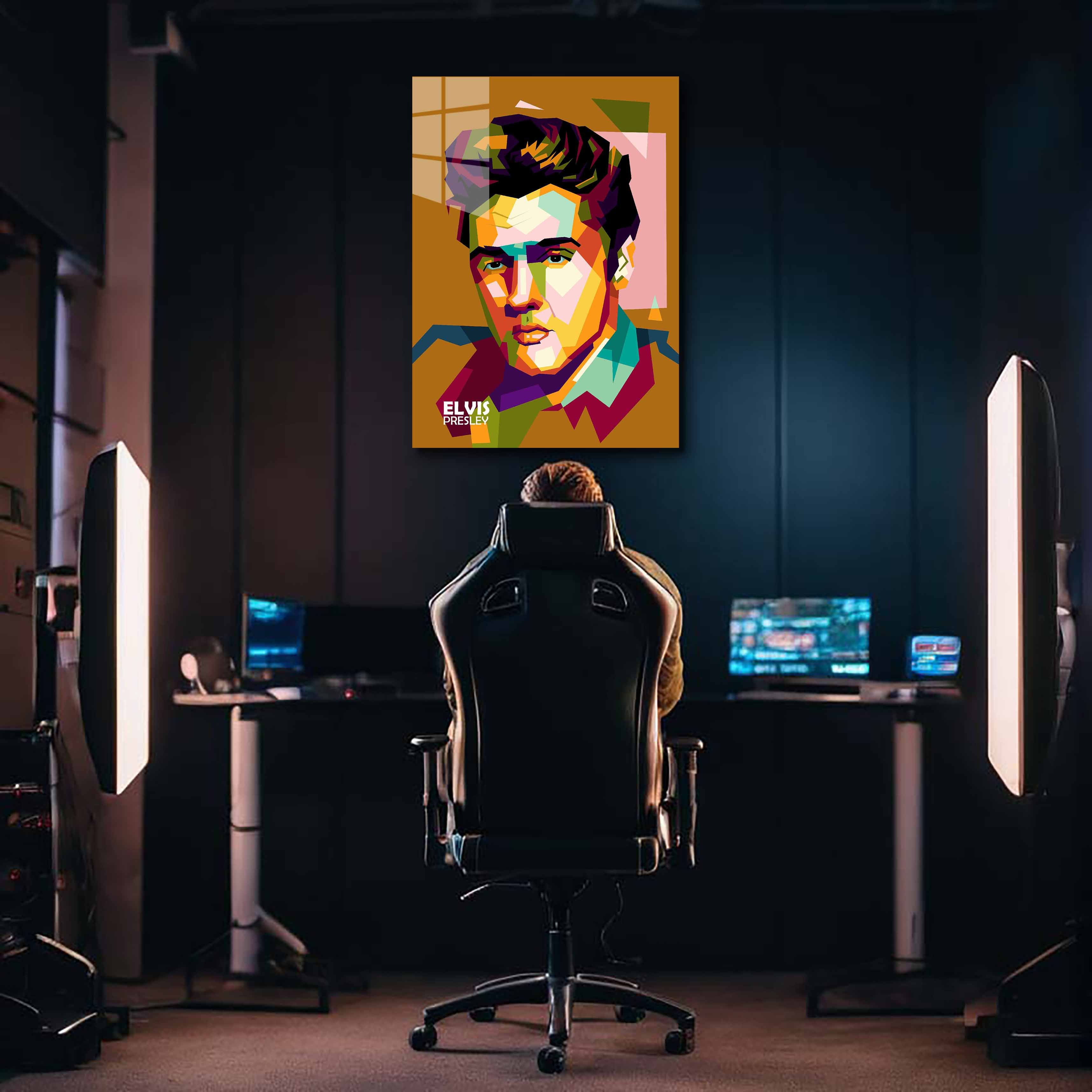 Legend singer Elvis Presley in wpap art