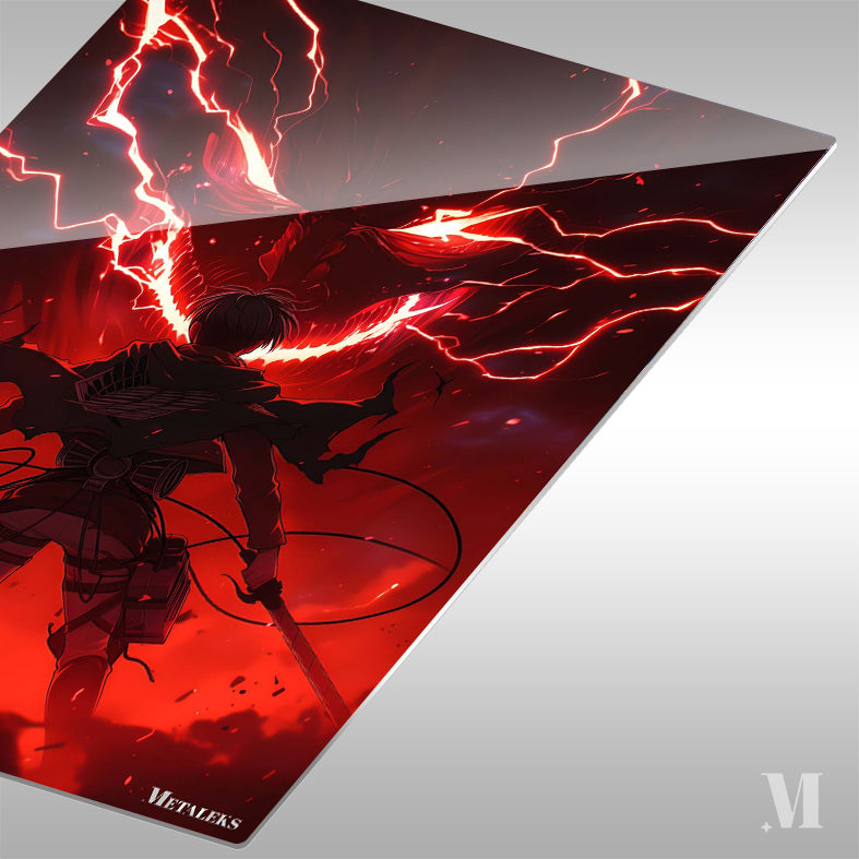 Levi Lightning Red  Atack On Titan