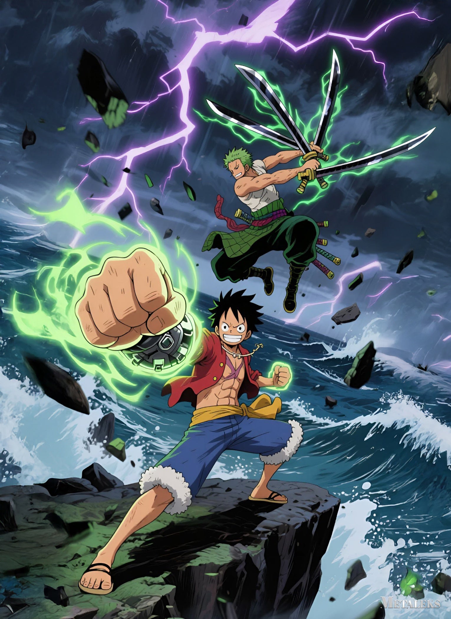 Luffy Zoro One Piece  A0724
