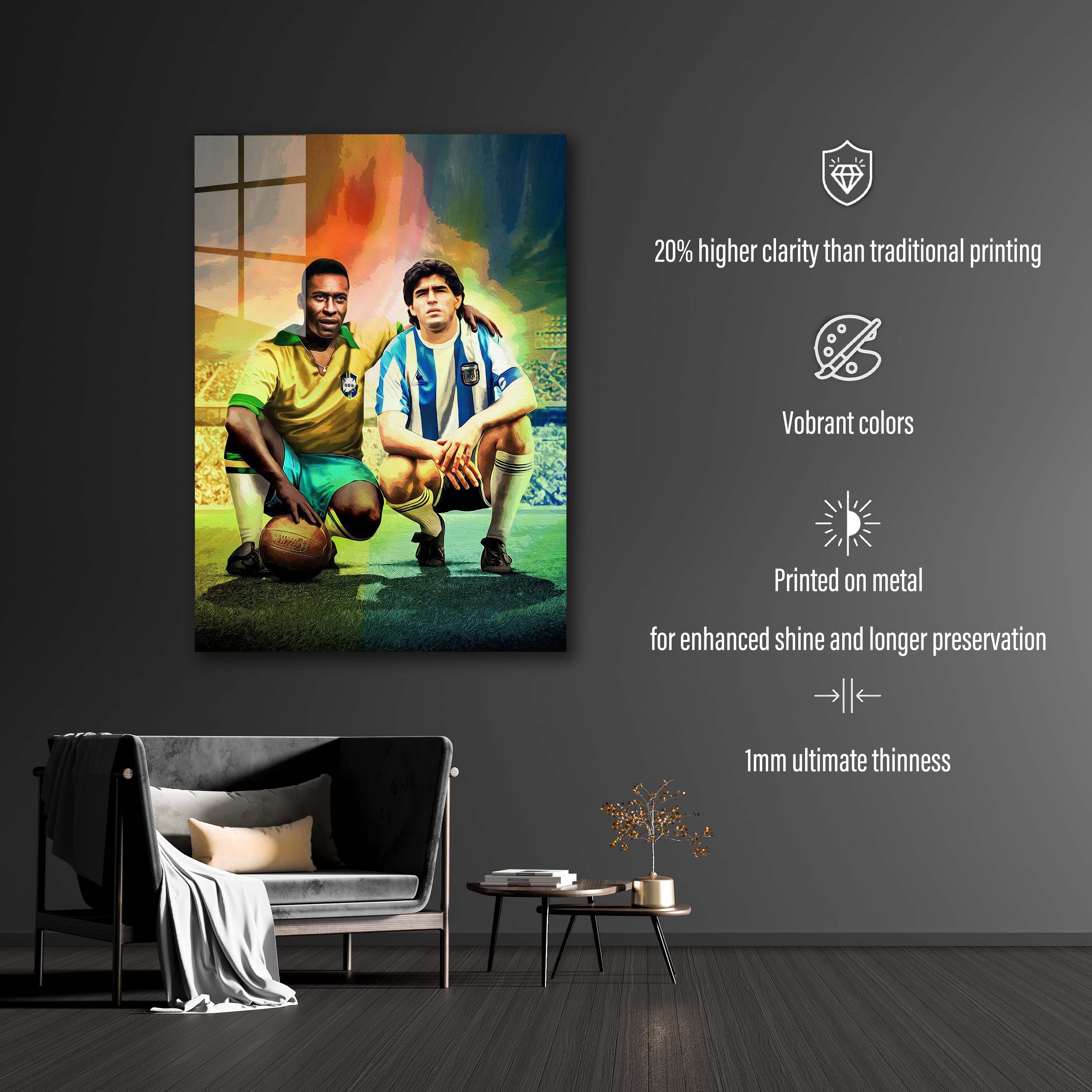 Maradona and Pele pop art