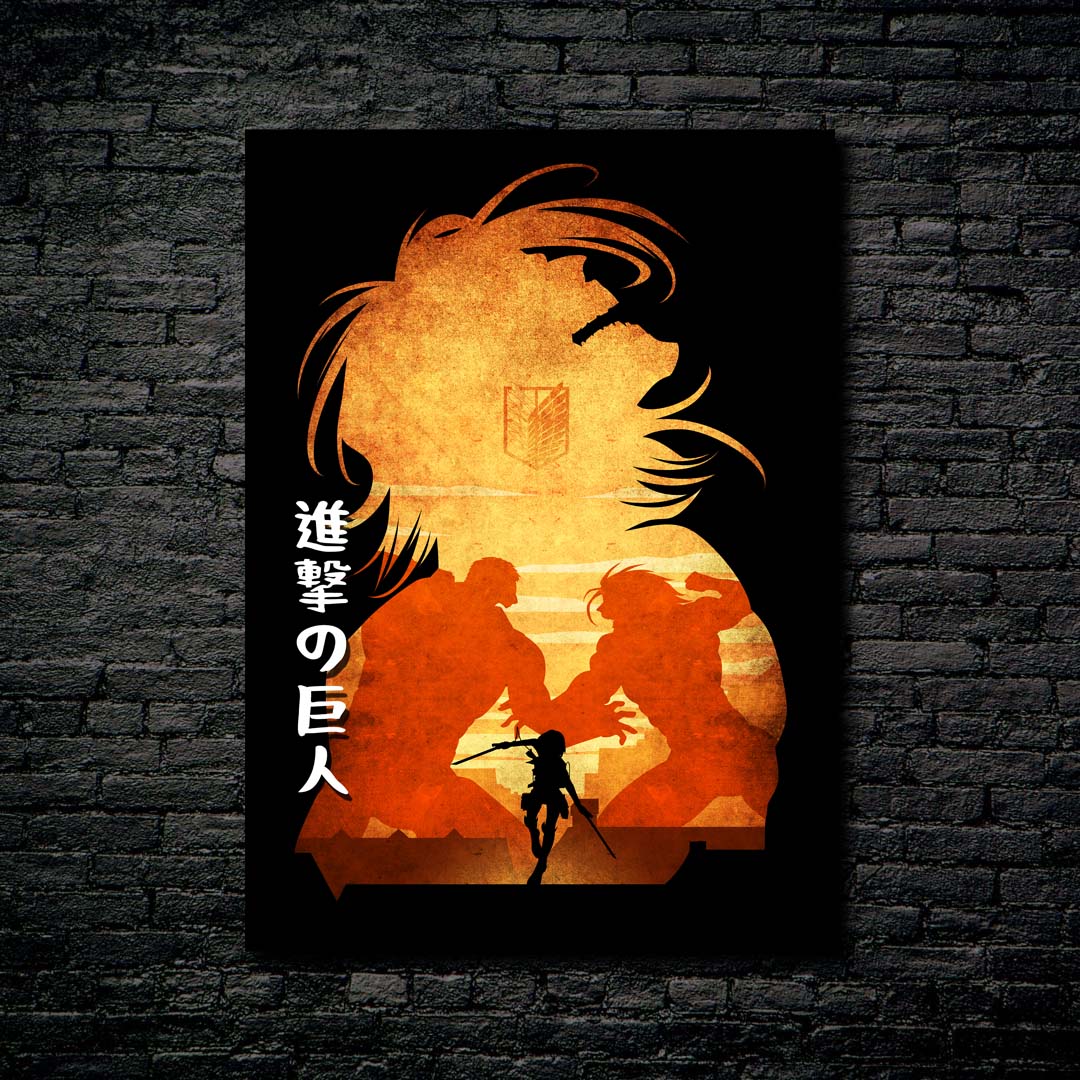 Minimalist Silhouette Attack on Titan 1