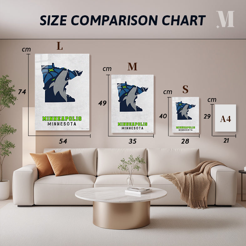 Minnesota Timberwolves Minneapolis Minnesota State Map