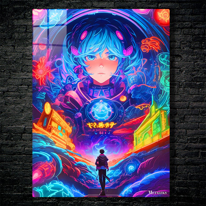Motoko Kusanagi Ghost in the Shell Neon Art