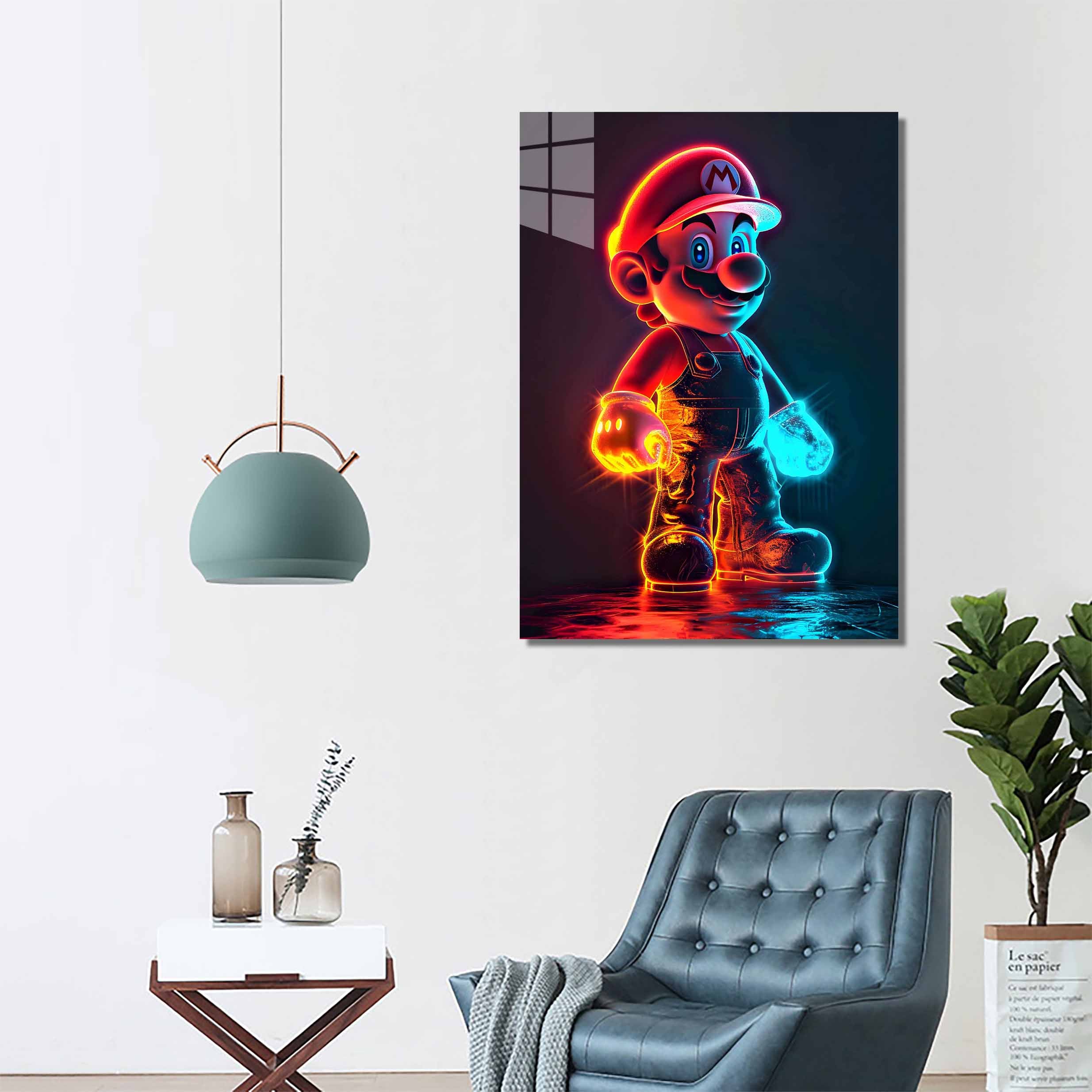 Neon Super mario