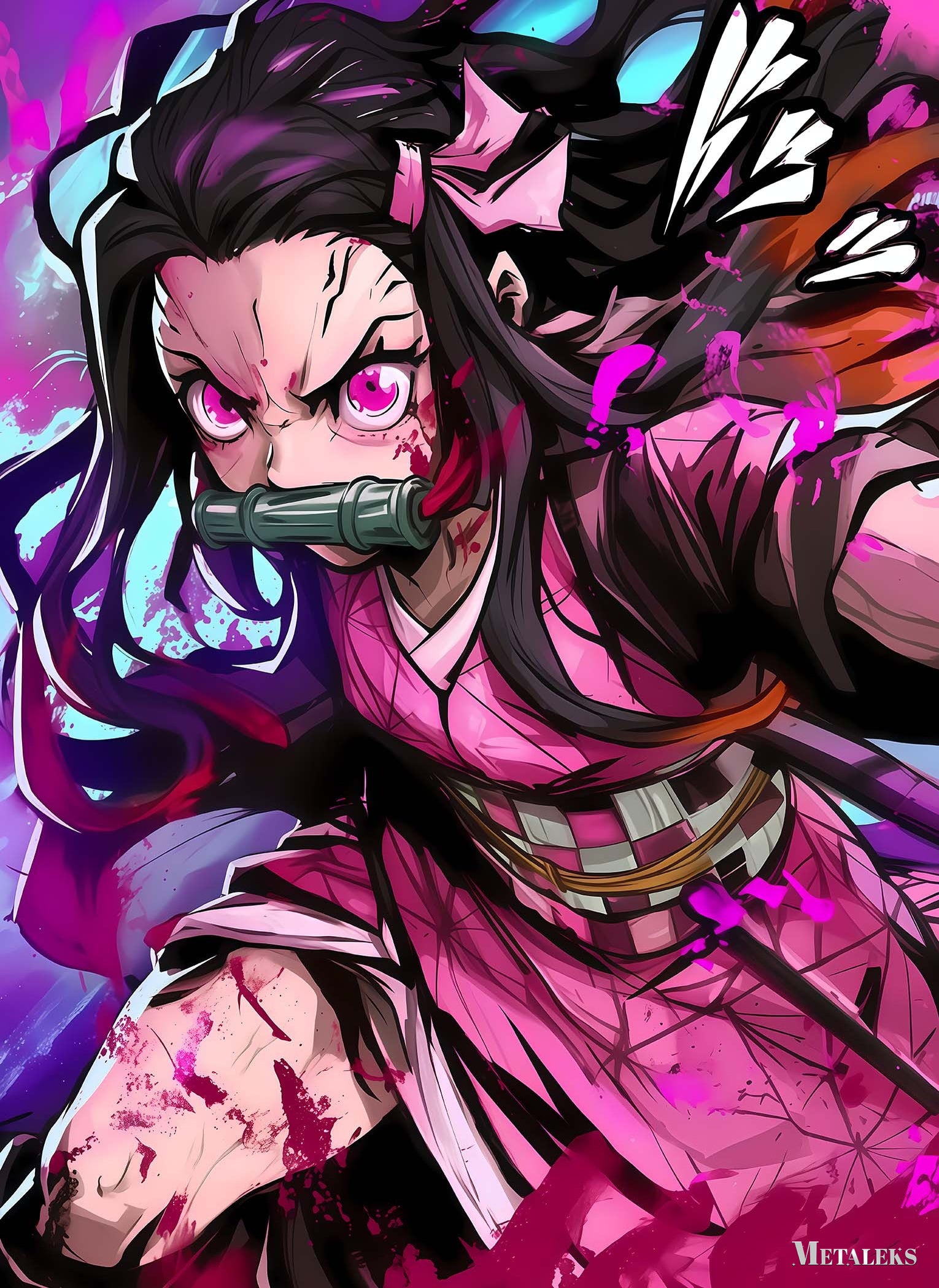 Nezuko's Fiery Bloom