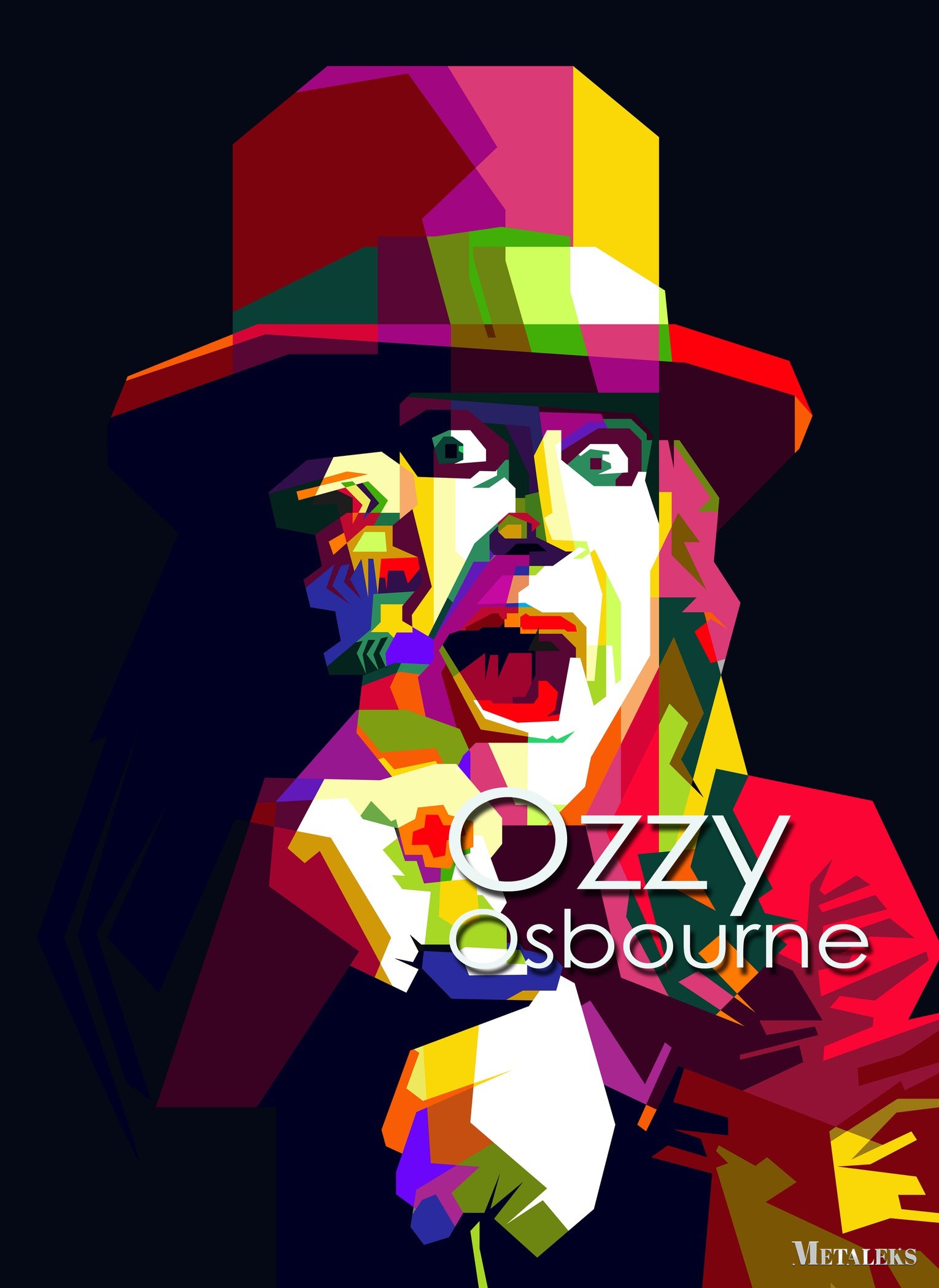 Ozzy Osbourne English Metal Dad Pop Art WPAP  H0801-25