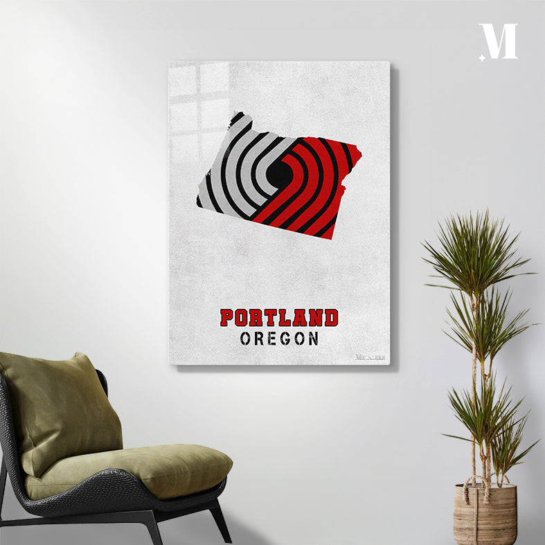 Portland Trail Blazers Portland Oregon State Map