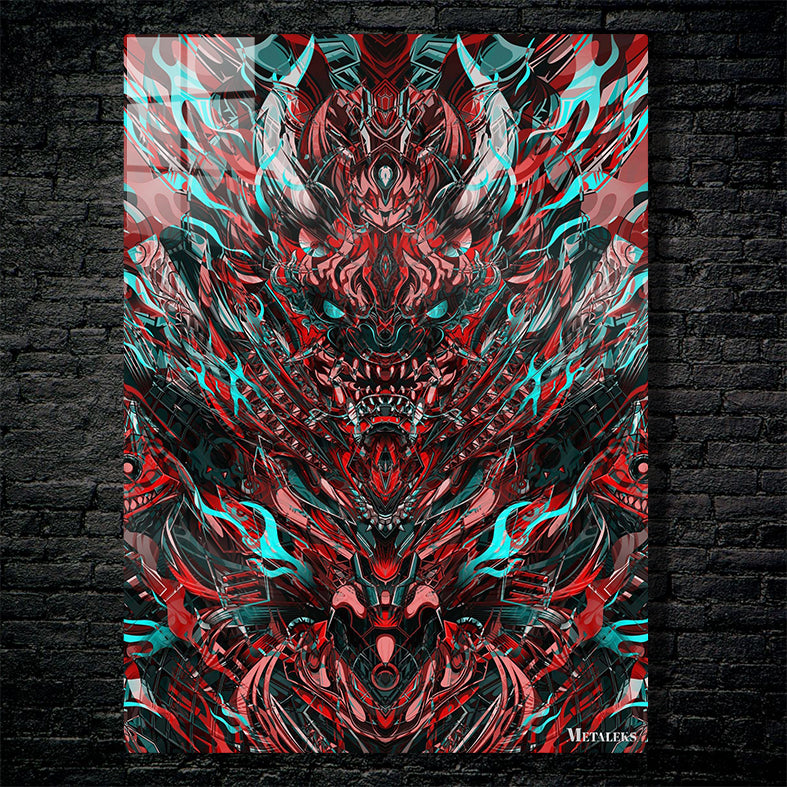 Red Abstract Tiger
