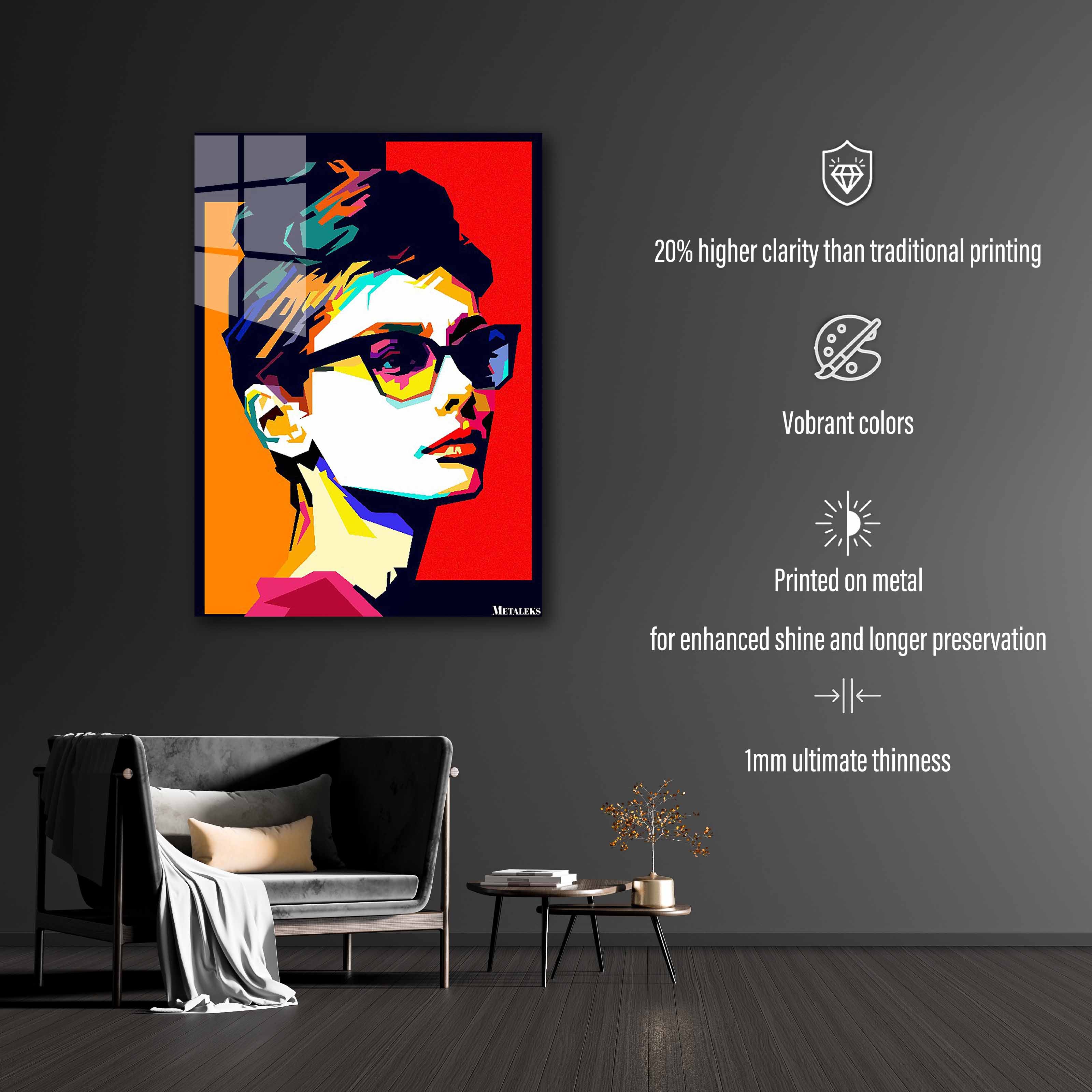 Retro Poster Audrey Hepburn Art WPAP