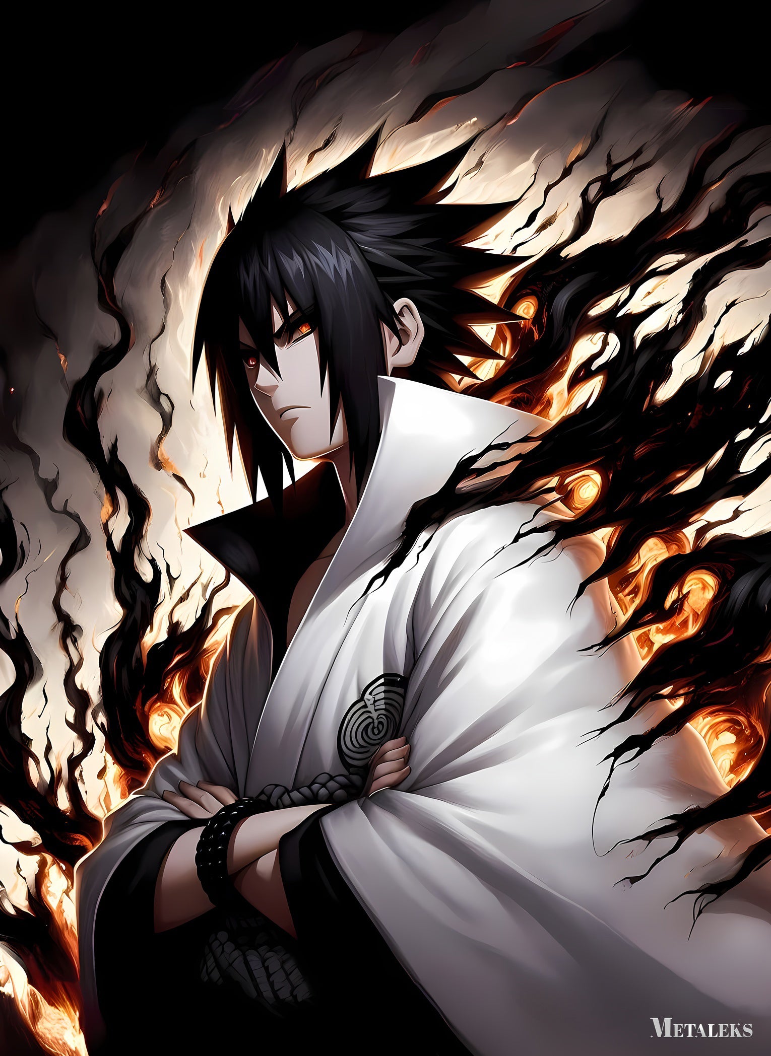 Sasuke Uciha Black Fire 3