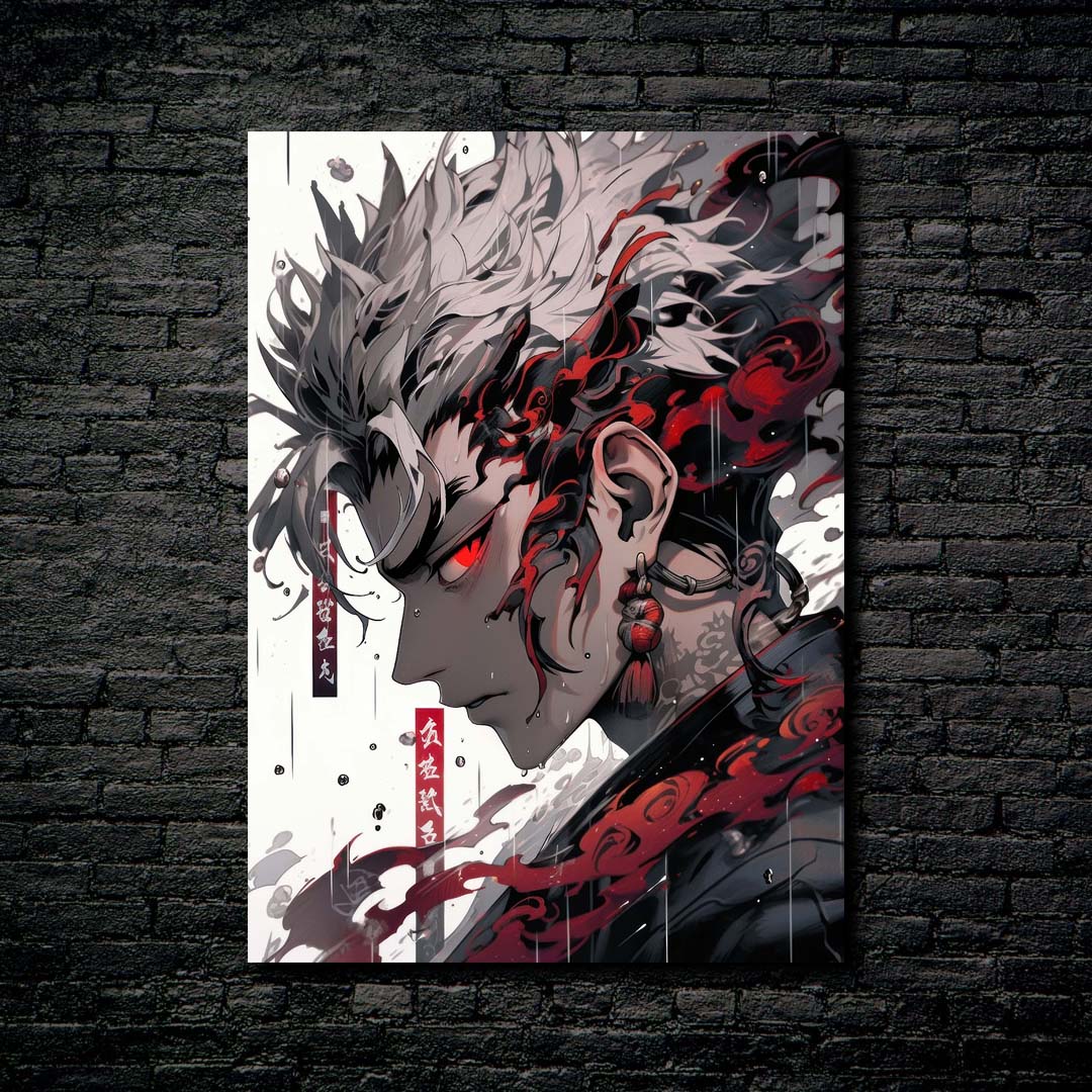 Sukuna japanese poster art by @visinaire.ai