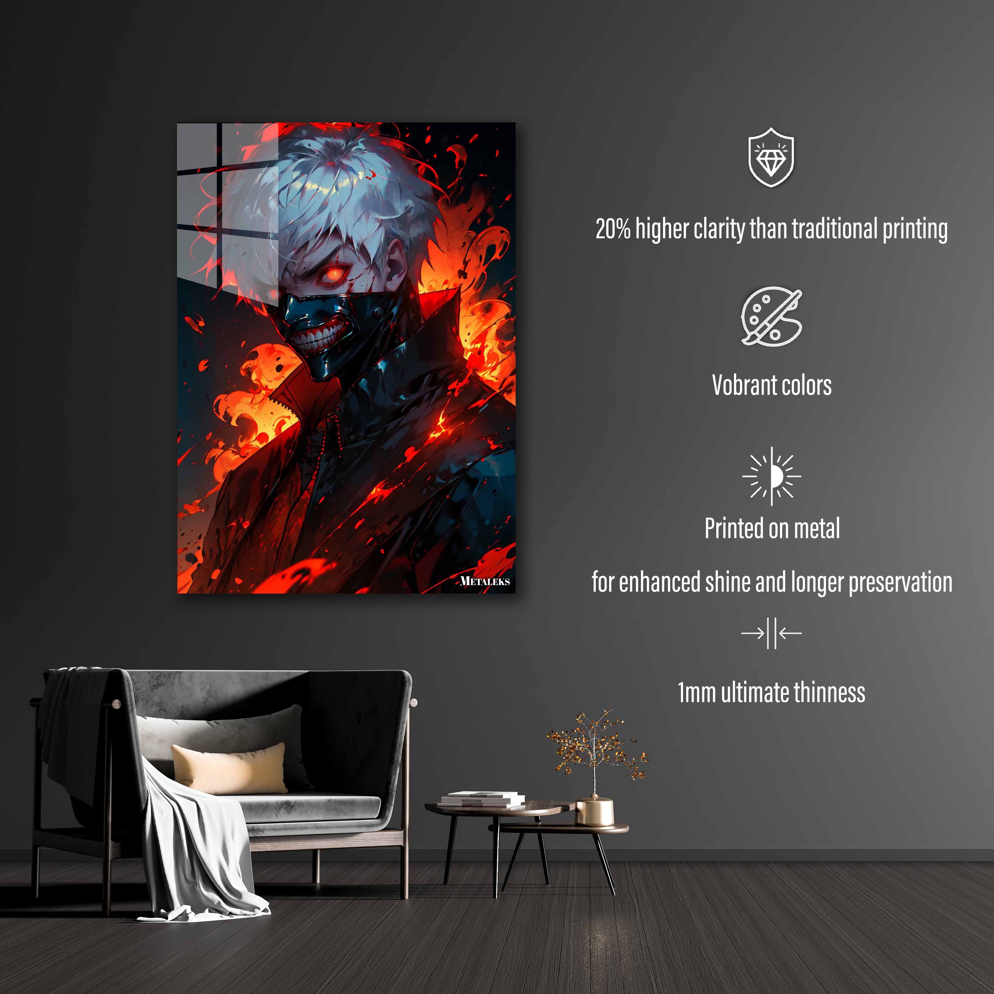 Tokyo Ghoul Ken Kaneki Fire-designed by @Owl design