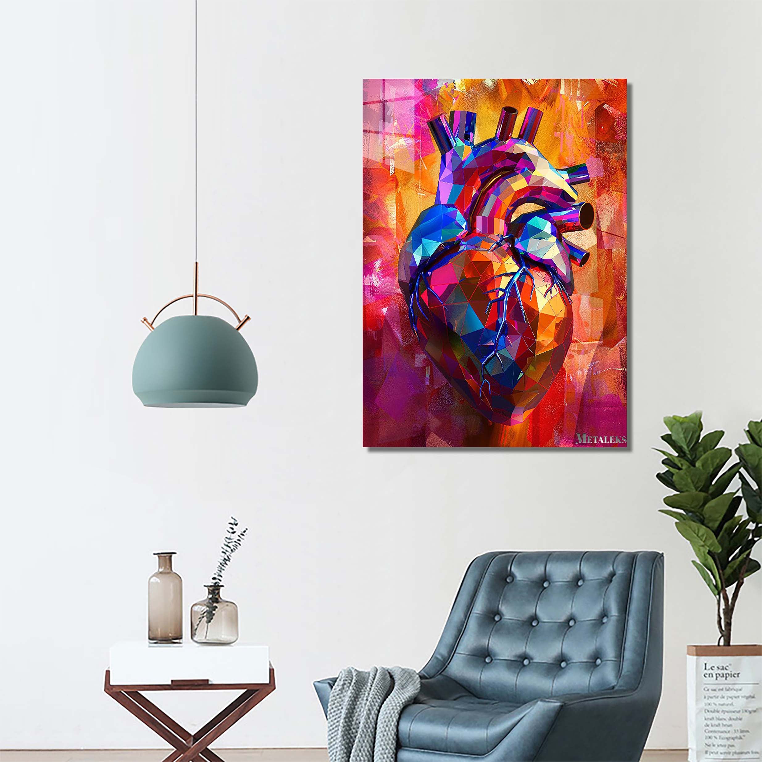 Vibrant Geometric Heartbeat