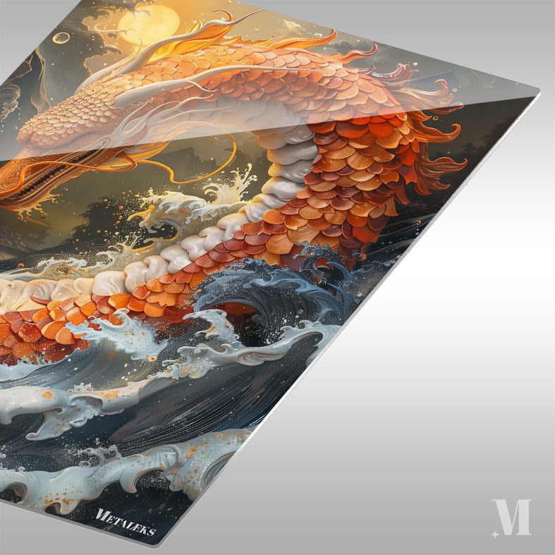 Water Dragon with Waves