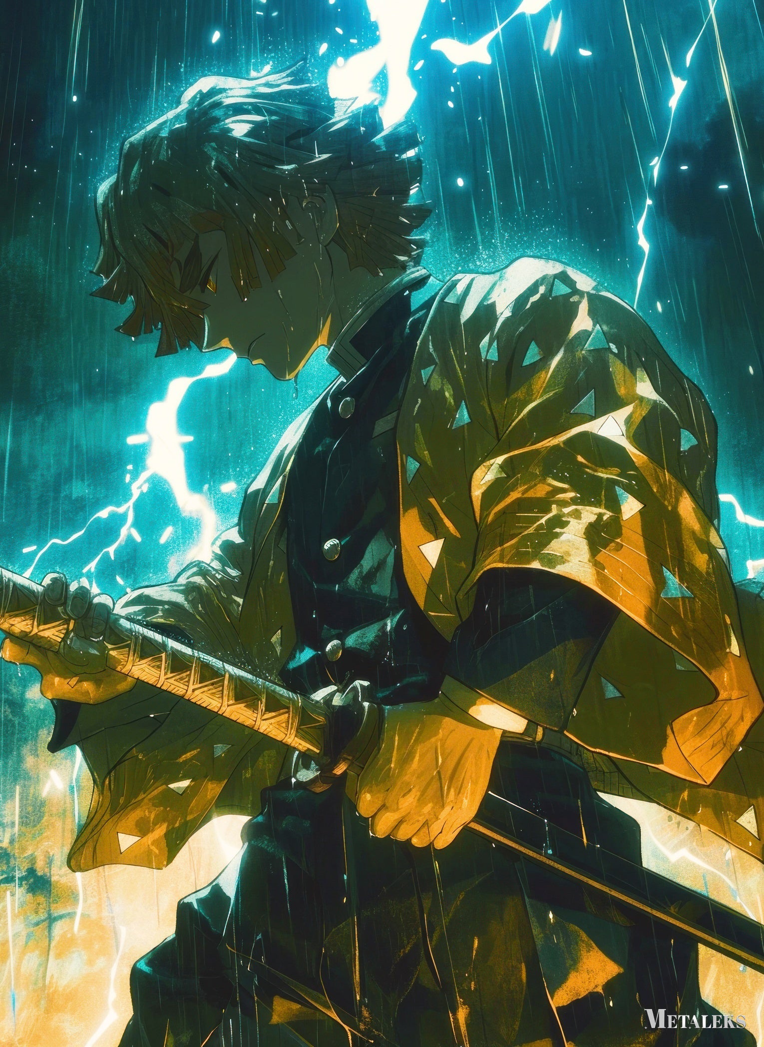 Zenitsu lighting still art