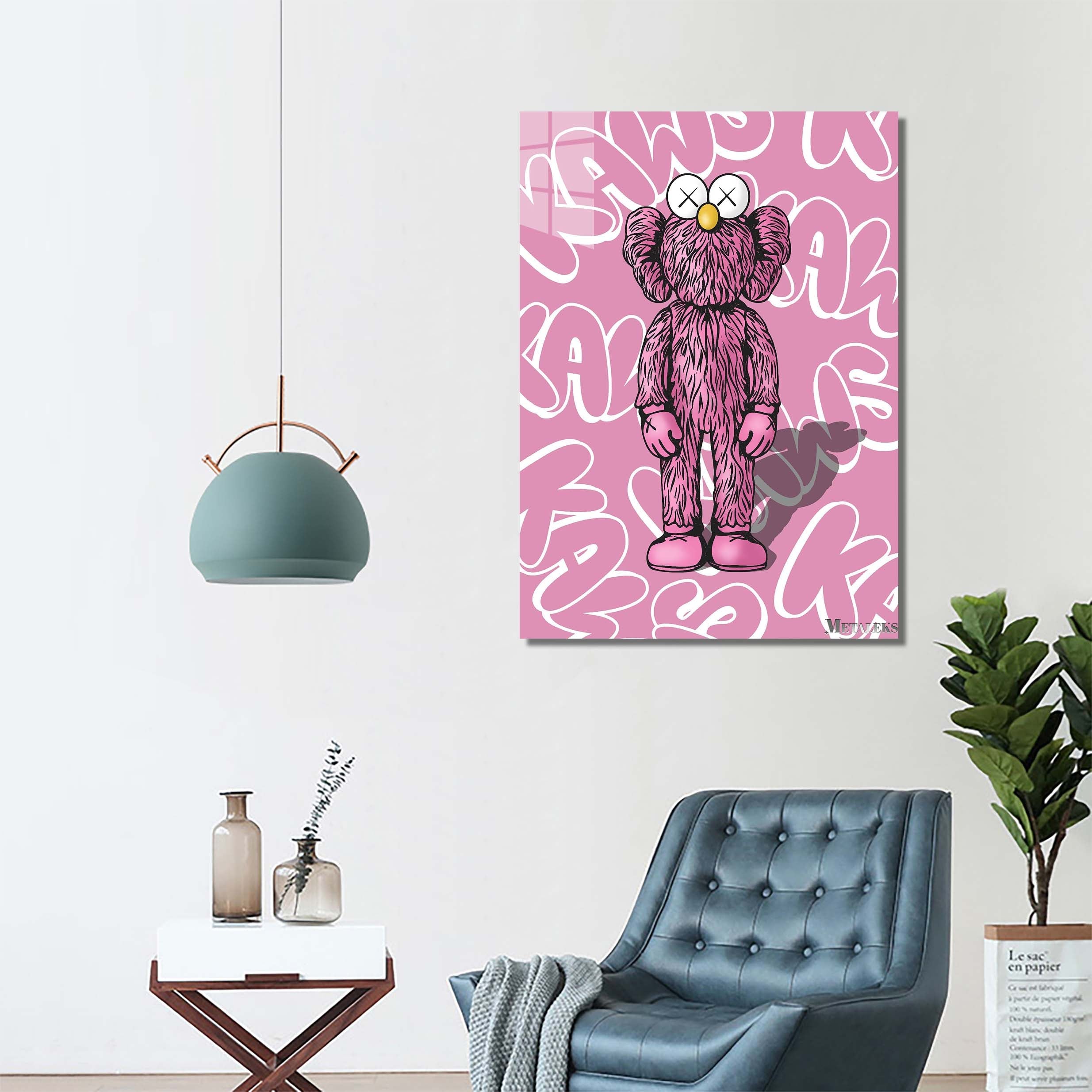 doodle pink kaws