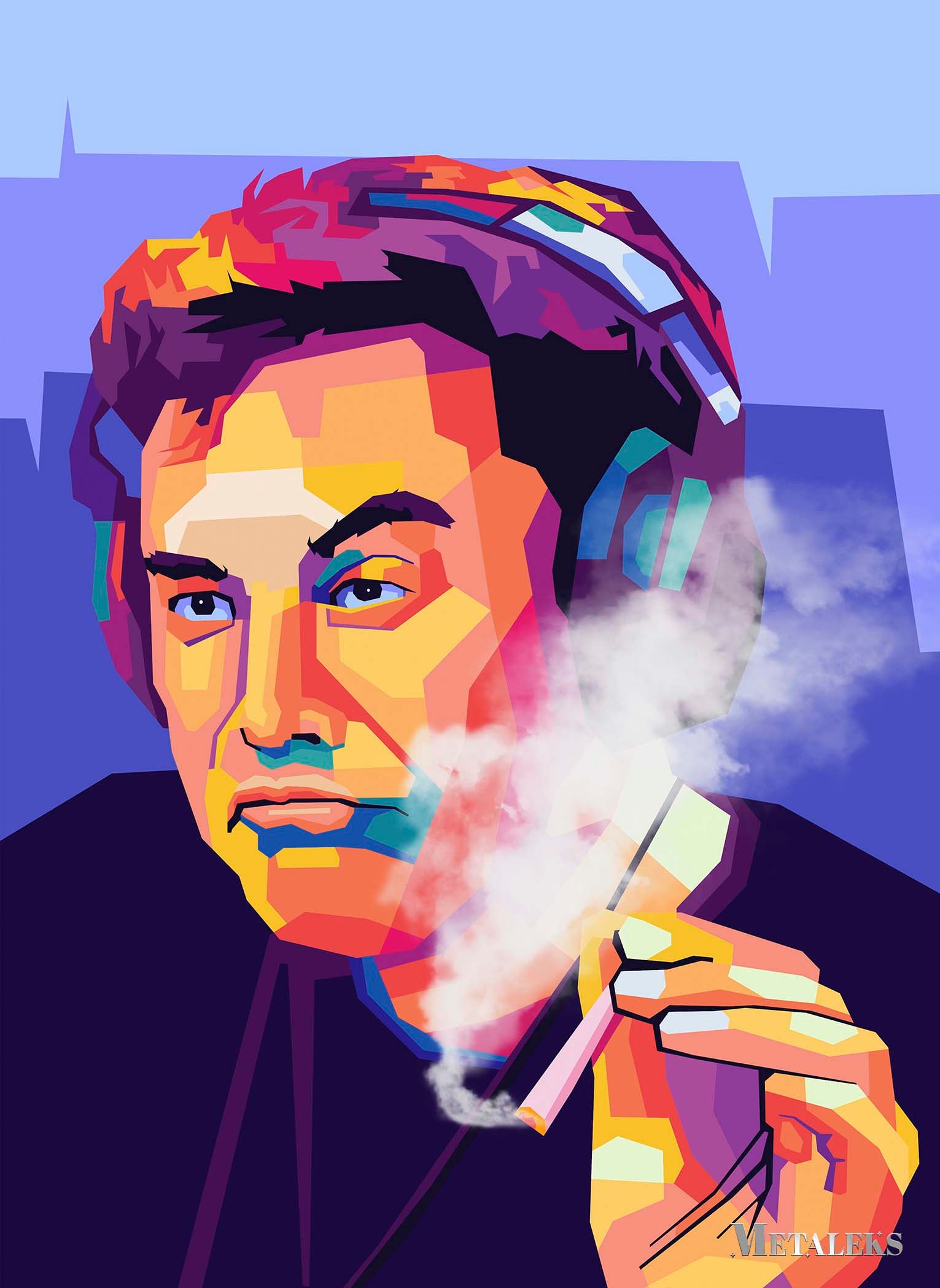 elon musk wpap pop art