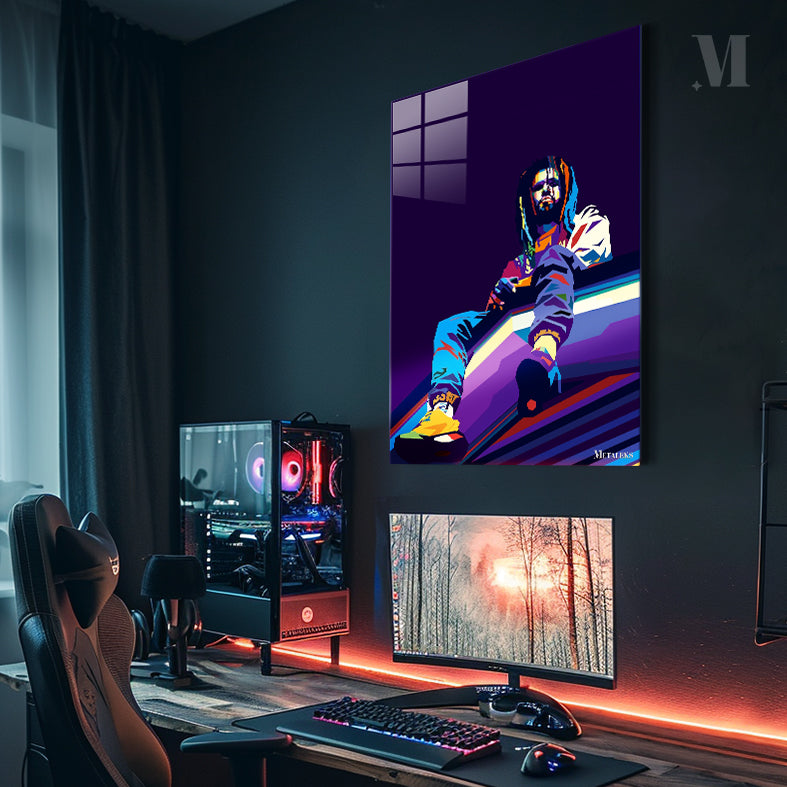 j cole rapper wpap art