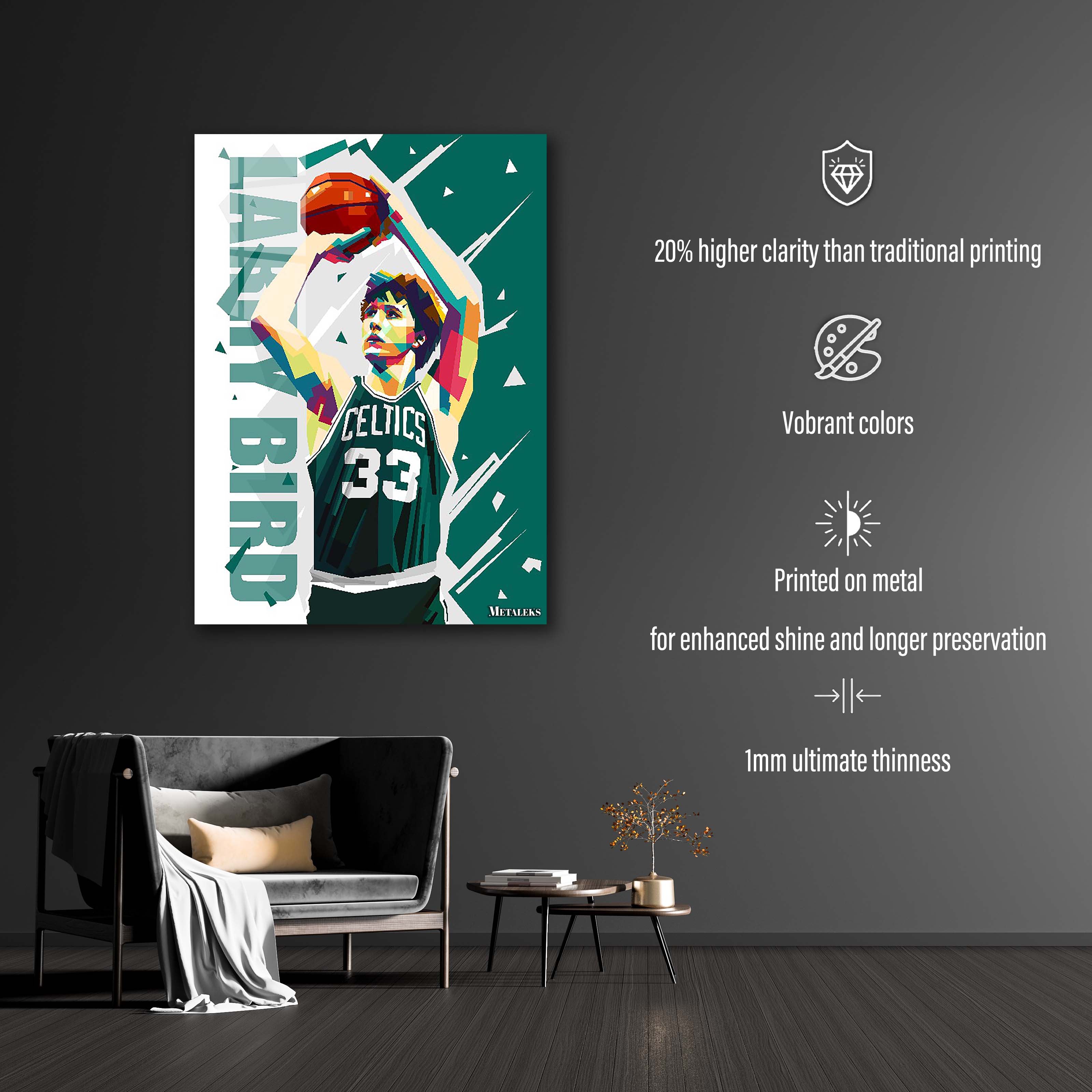 larry bird pop art WPAP