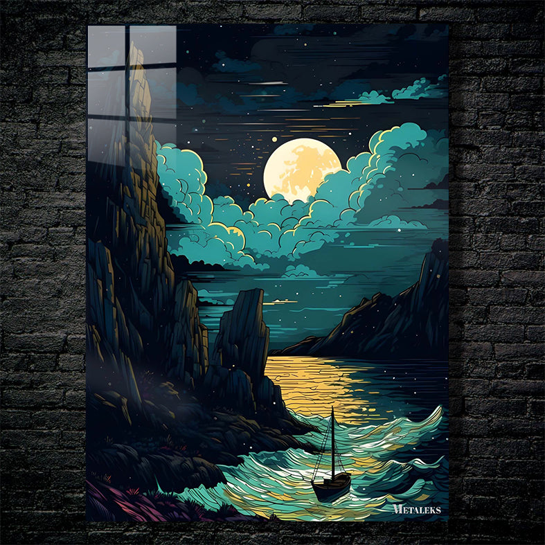 lunar landscape painting