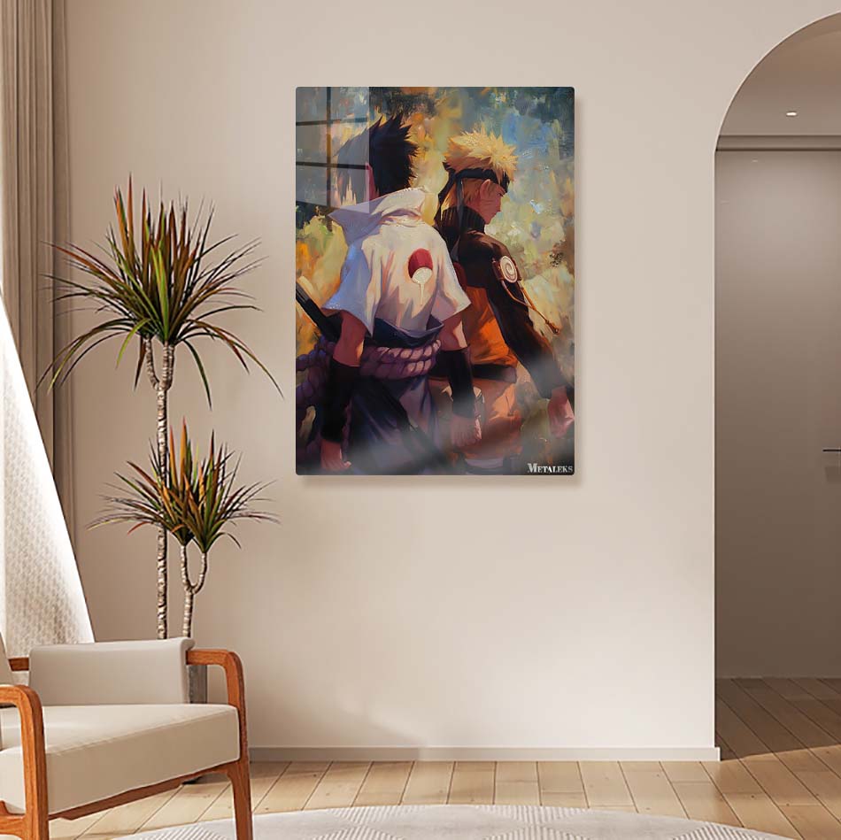 naruto and sasuke oil painting