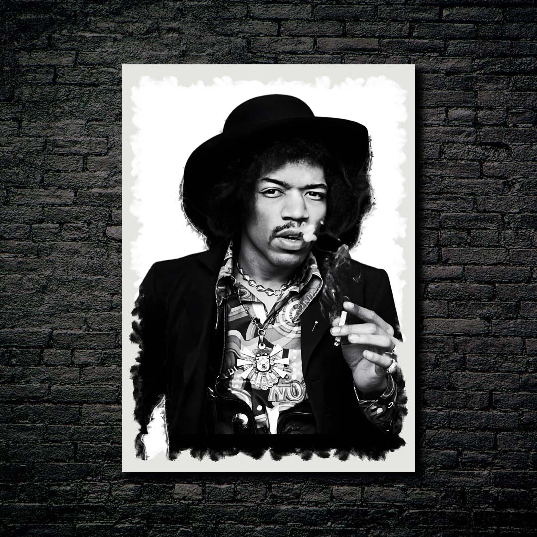 retro jimi hendrix