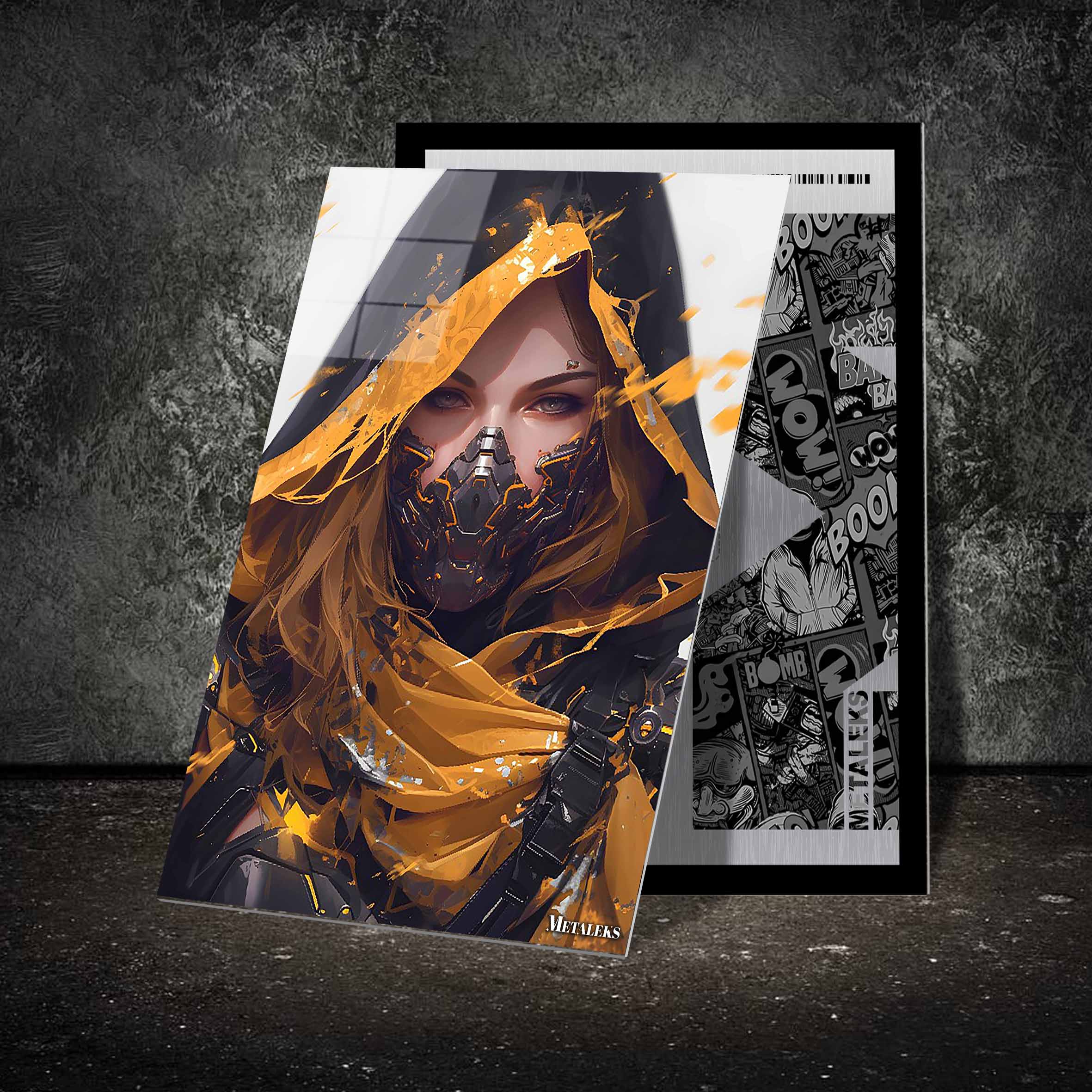 Gold Cyber-Ninja Abstract 2