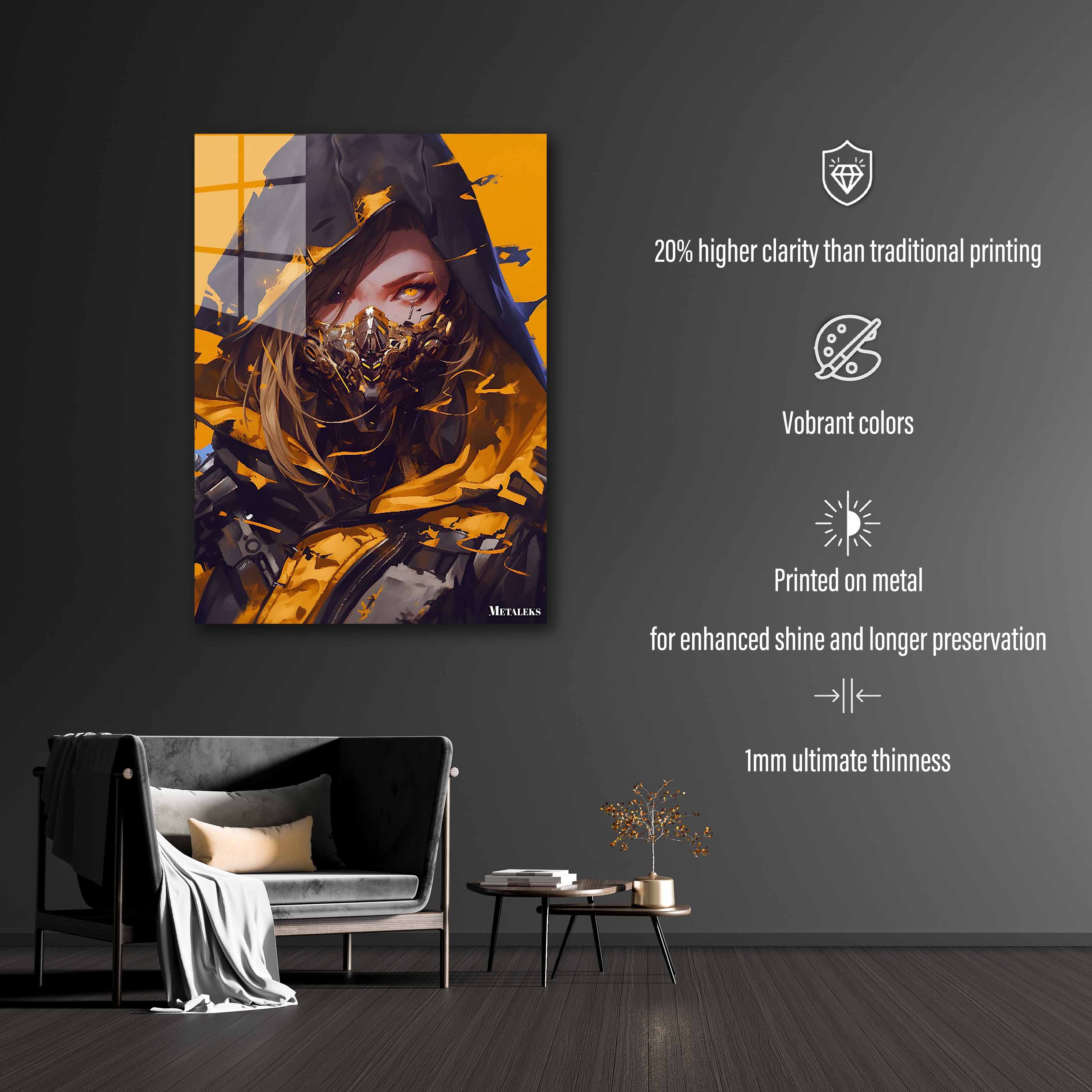Gold Cyber-Ninja Abstract 3